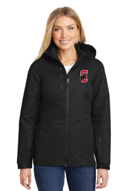 Black Ladies Vortex Waterproof 3-in-1 Jacket with Embroidered Logo