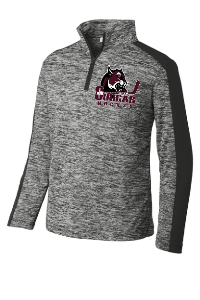Adult and Youth Electric Heather Colorblock 1/4-Zip Pullover