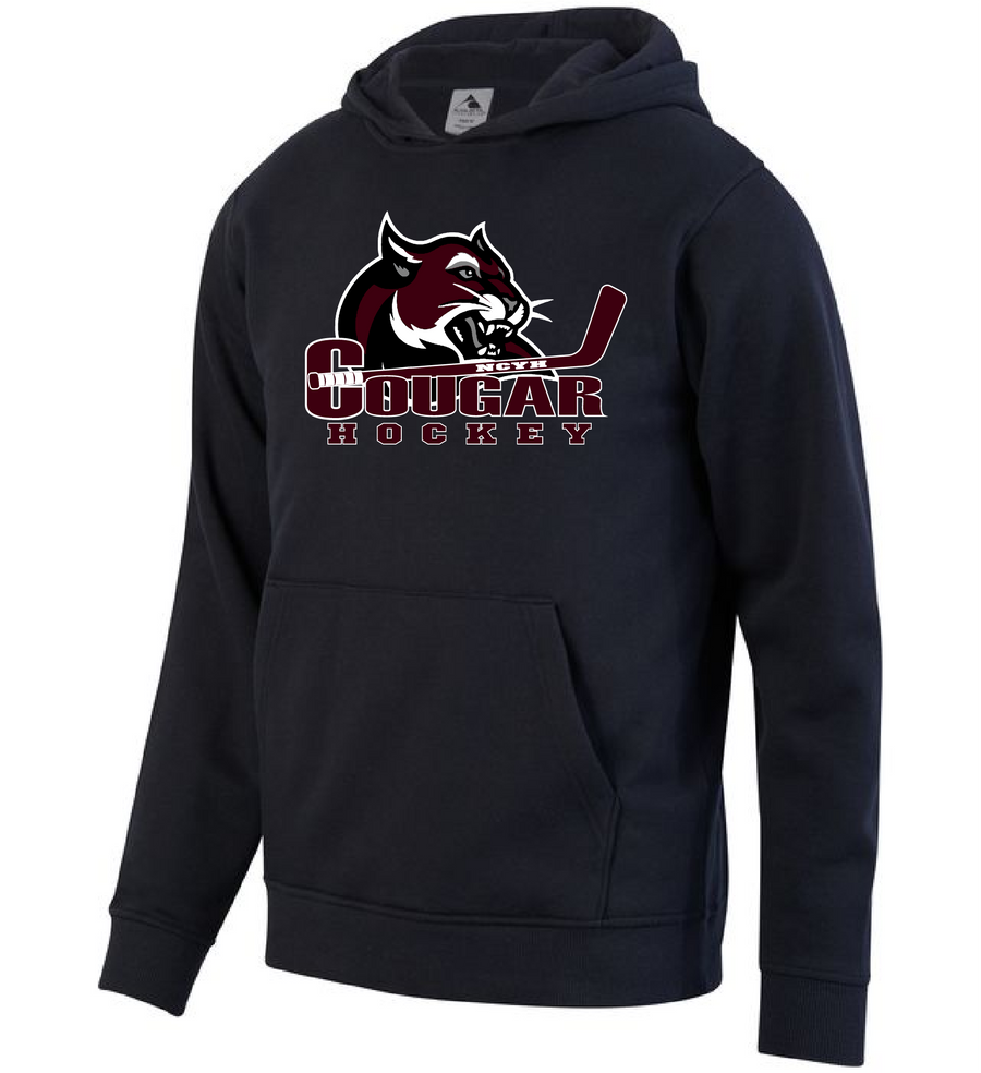 Youth and Adult 60/40 Fleece Black Hoodie