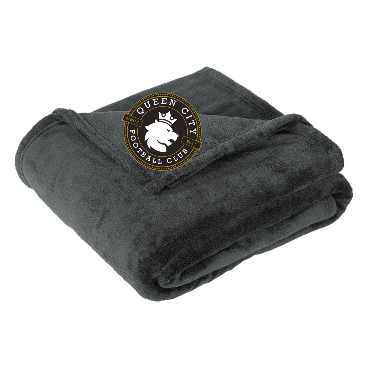 Port Authority Oversized Ultra Plush Blanket — Graphite, front