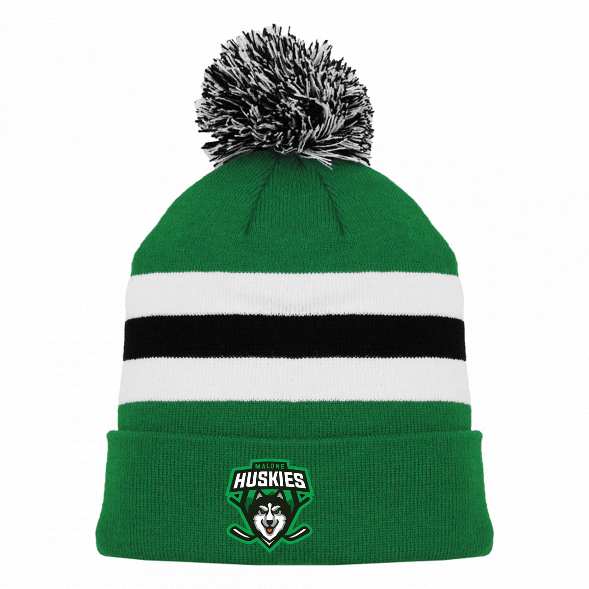Embroidered Hockey Toque — Kelley Green/Black, front