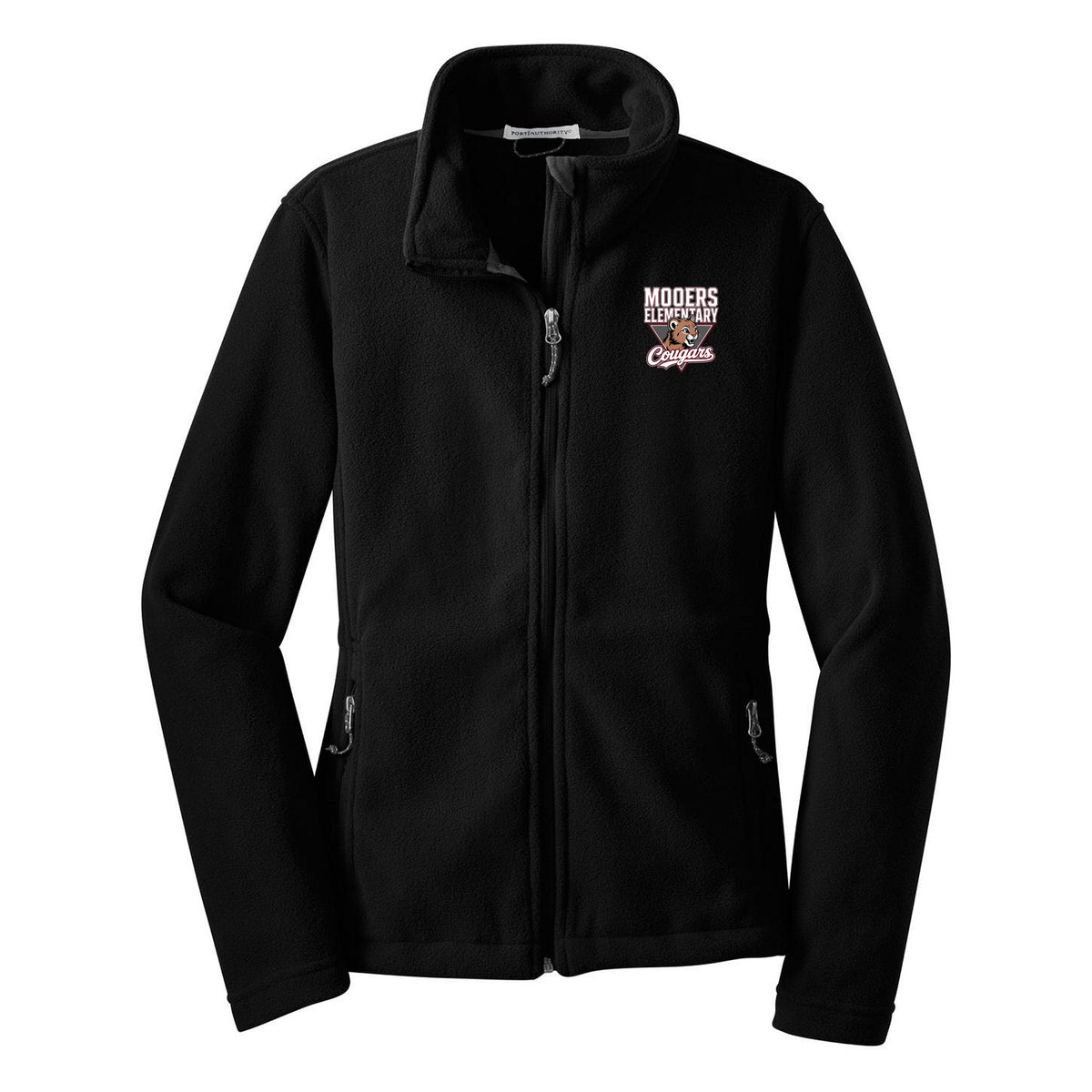 Cobras Teacher Women's Fleece Jacket — Black, Logo 2, front