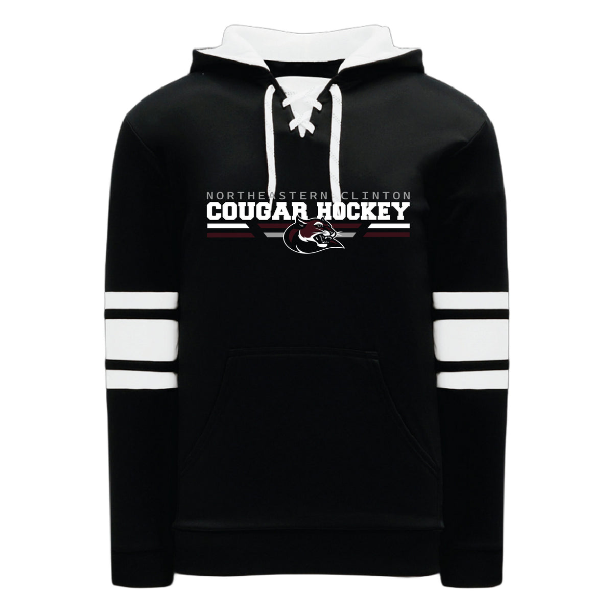 Cougars Apparel Sweatshirts — Black/White, Logo 1, front