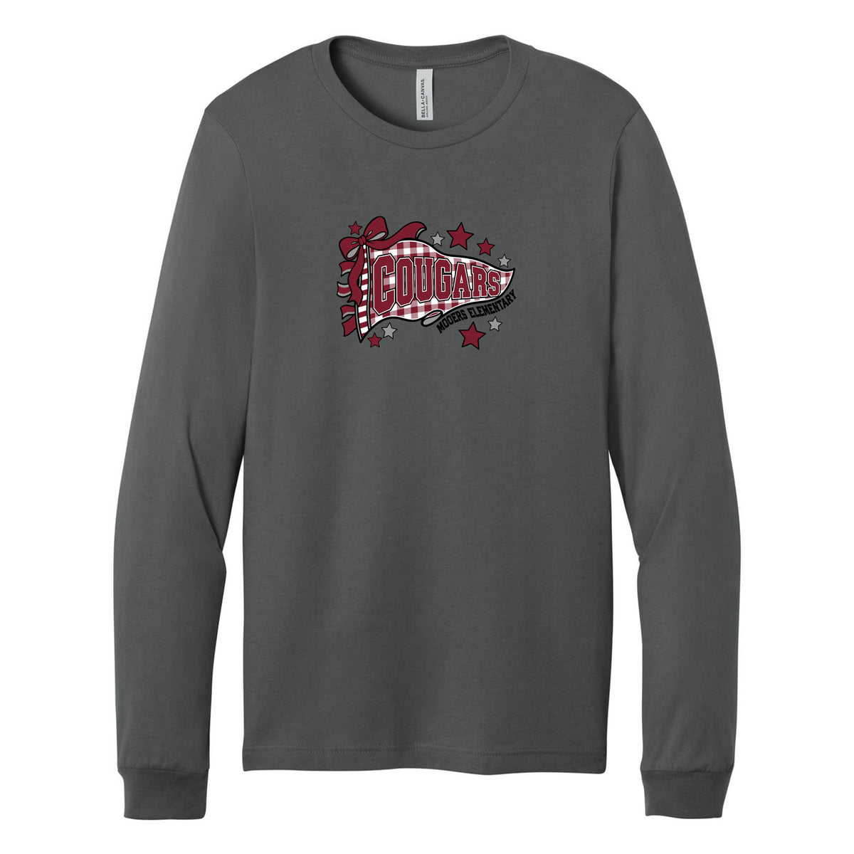 Cobras Teacher Long Sleeve Tee — Asphalt, Logo 3, front