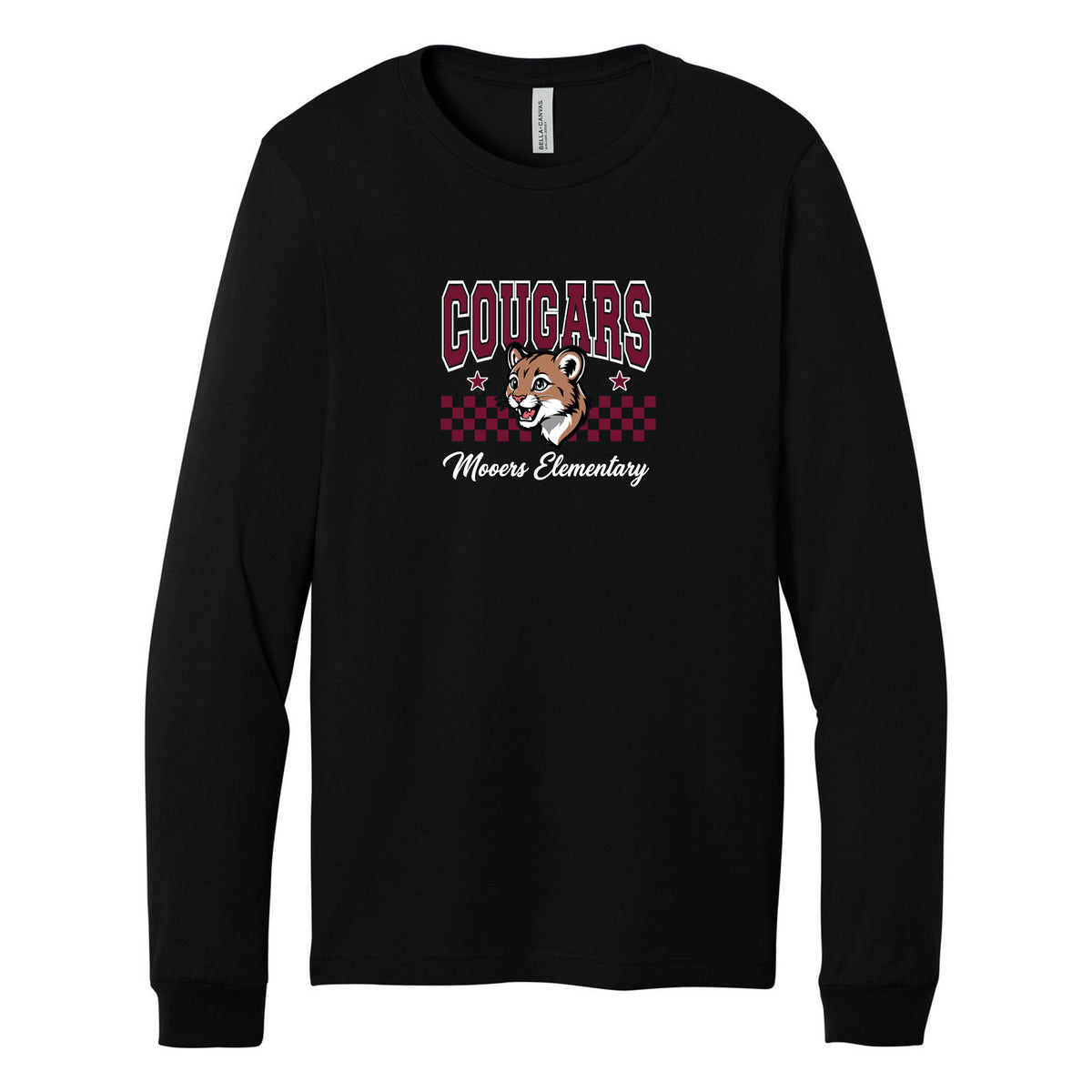 Cobras Teacher Long Sleeve Tee — Black, Logo 5, front