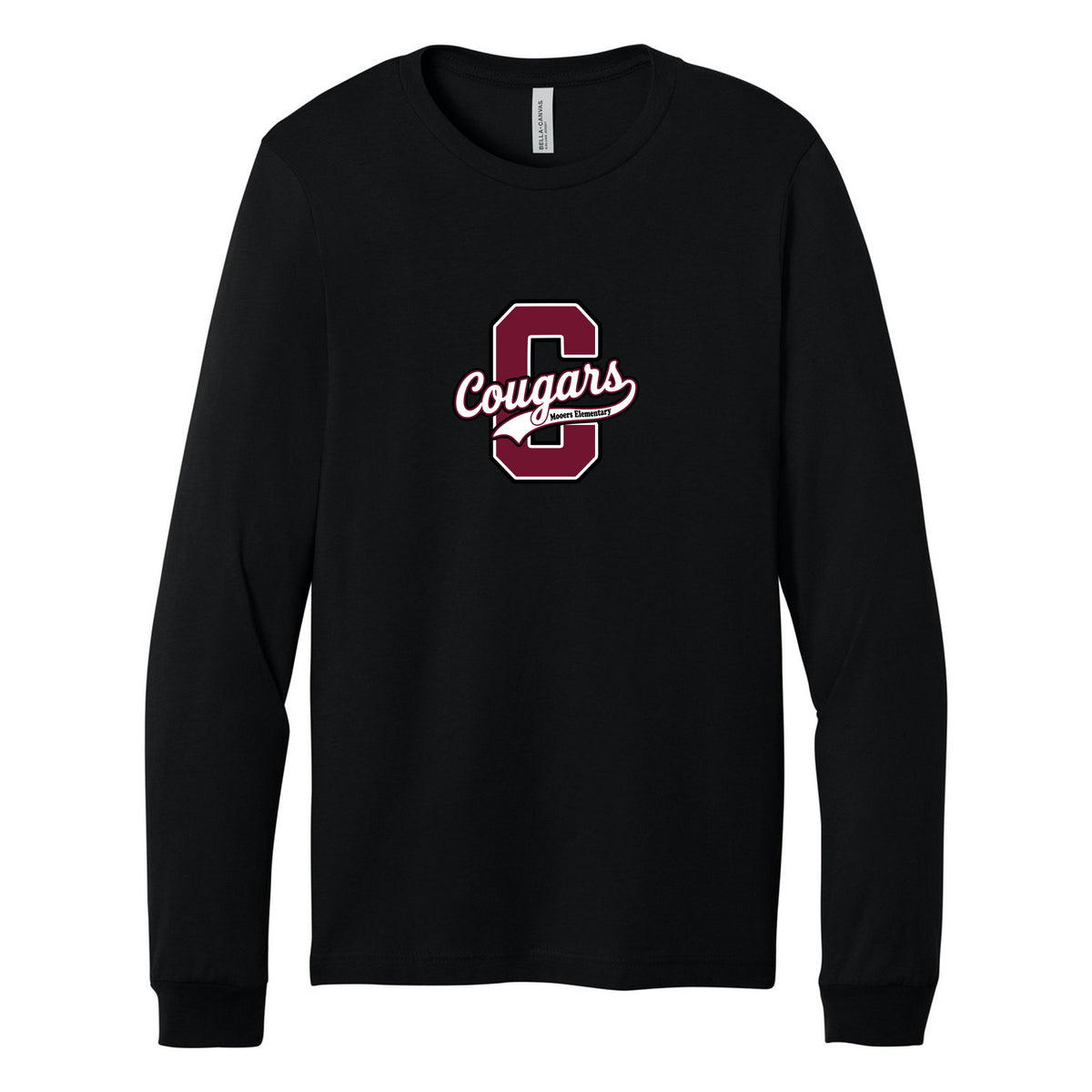 Cobras Teacher Long Sleeve Tee — Black, Logo 4, front