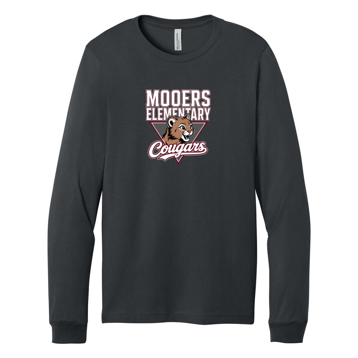 Cobras Teacher Long Sleeve Tee — Dark Grey, Logo 2, front