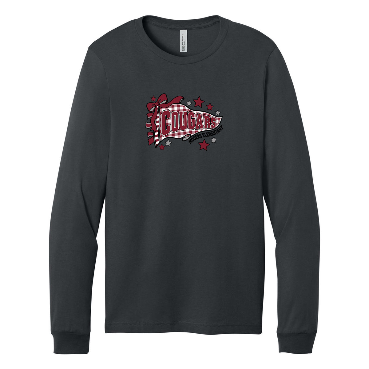 Cobras Teacher Long Sleeve Tee — Dark Grey, Logo 3, front