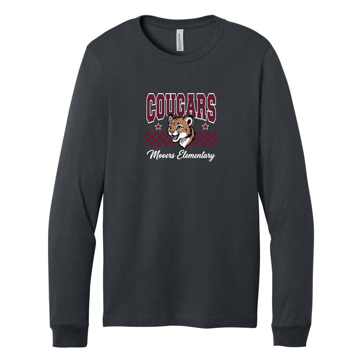 Cobras Teacher Long Sleeve Tee — Dark Grey, Logo 5, front