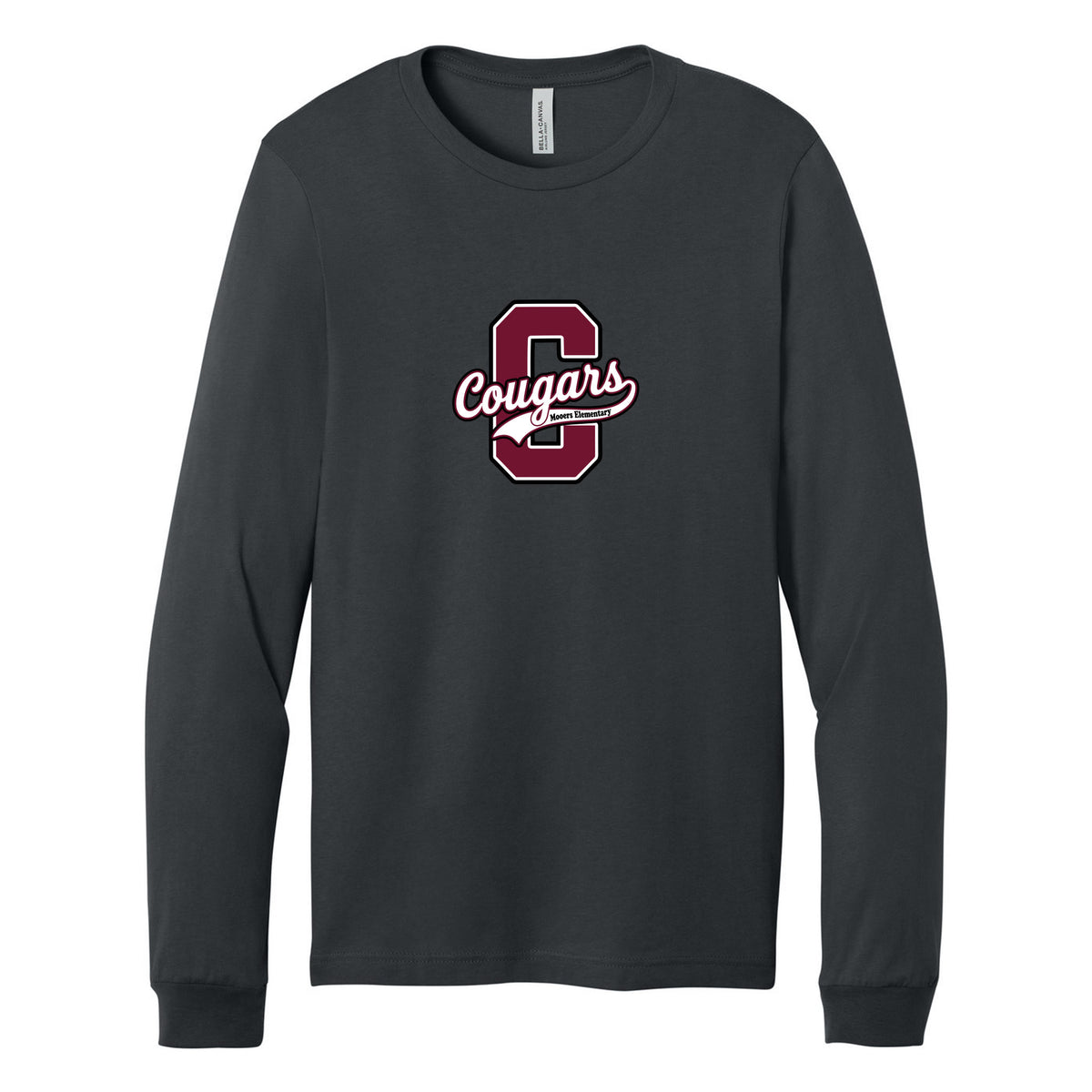 Cobras Teacher Long Sleeve Tee — Dark Grey, Logo 4, front