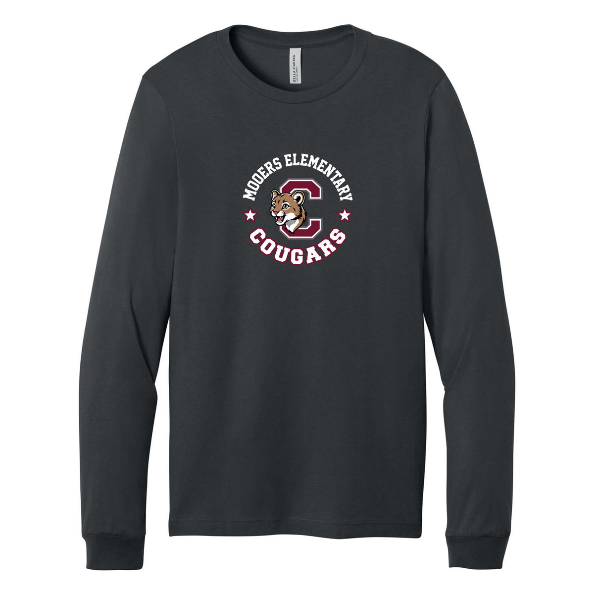 Cobras Teacher Long Sleeve Tee — Dark Grey, Logo 1, front