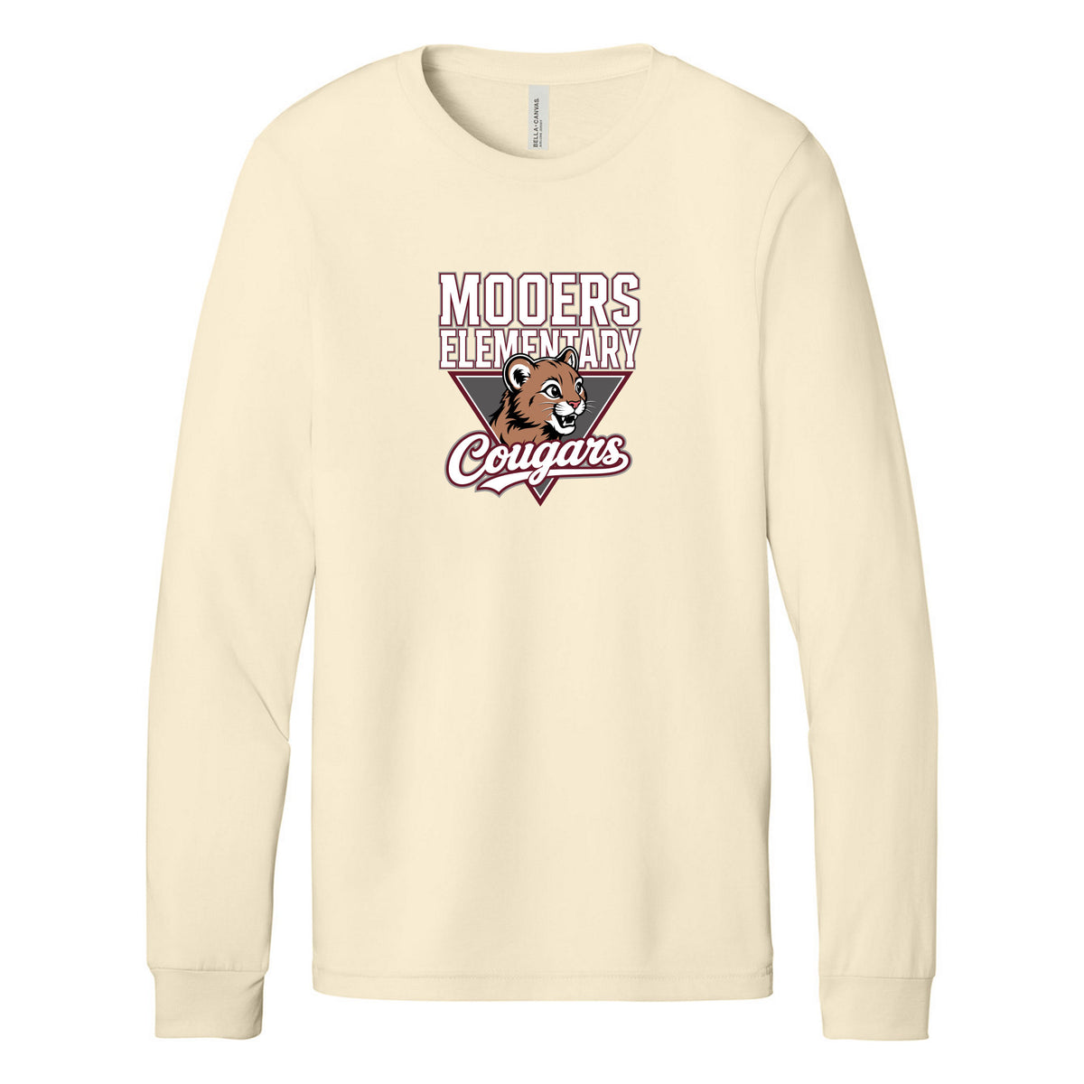 Cobras Teacher Long Sleeve Tee — Natural, Logo 2, front