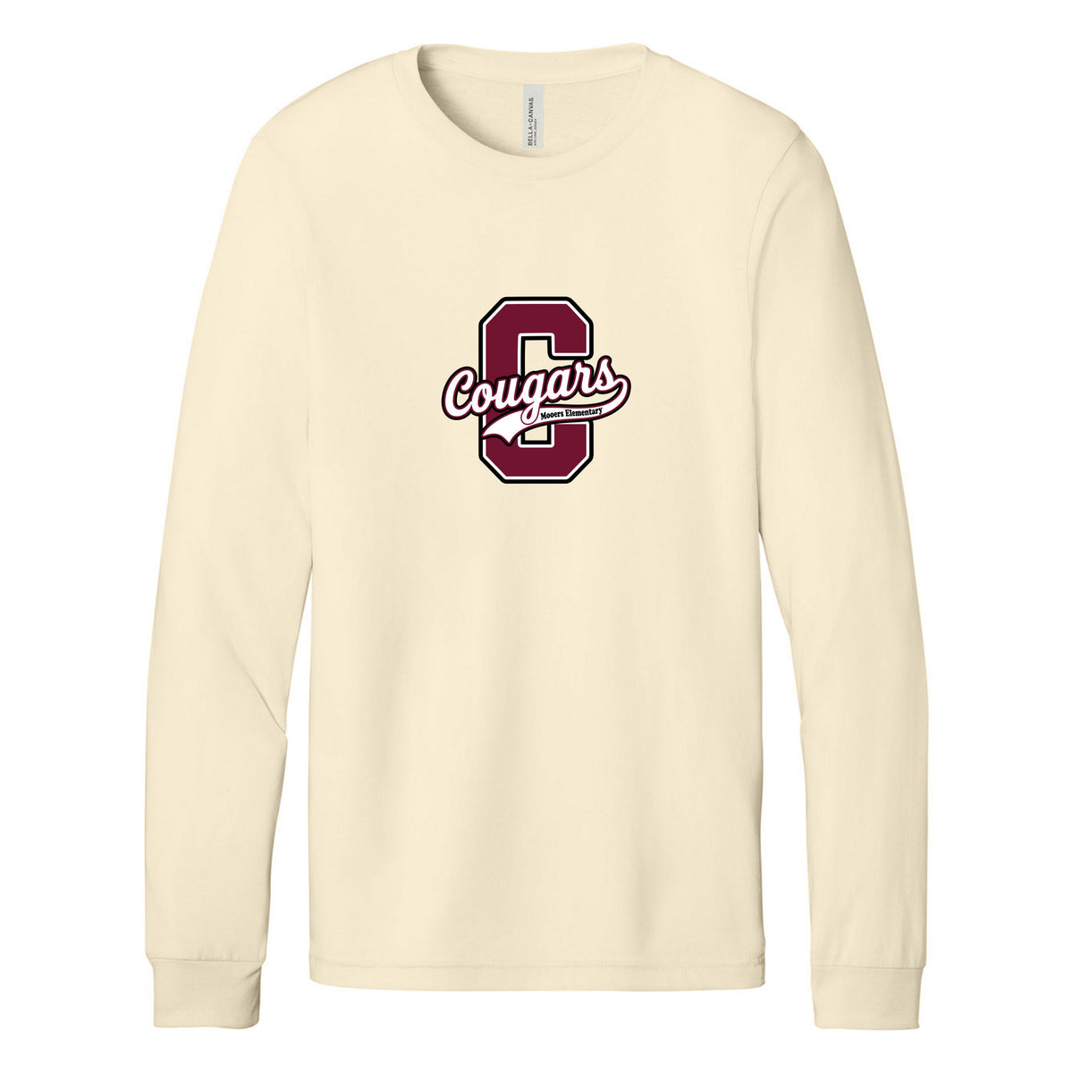 Cobras Teacher Long Sleeve Tee — Natural, Logo 4, front