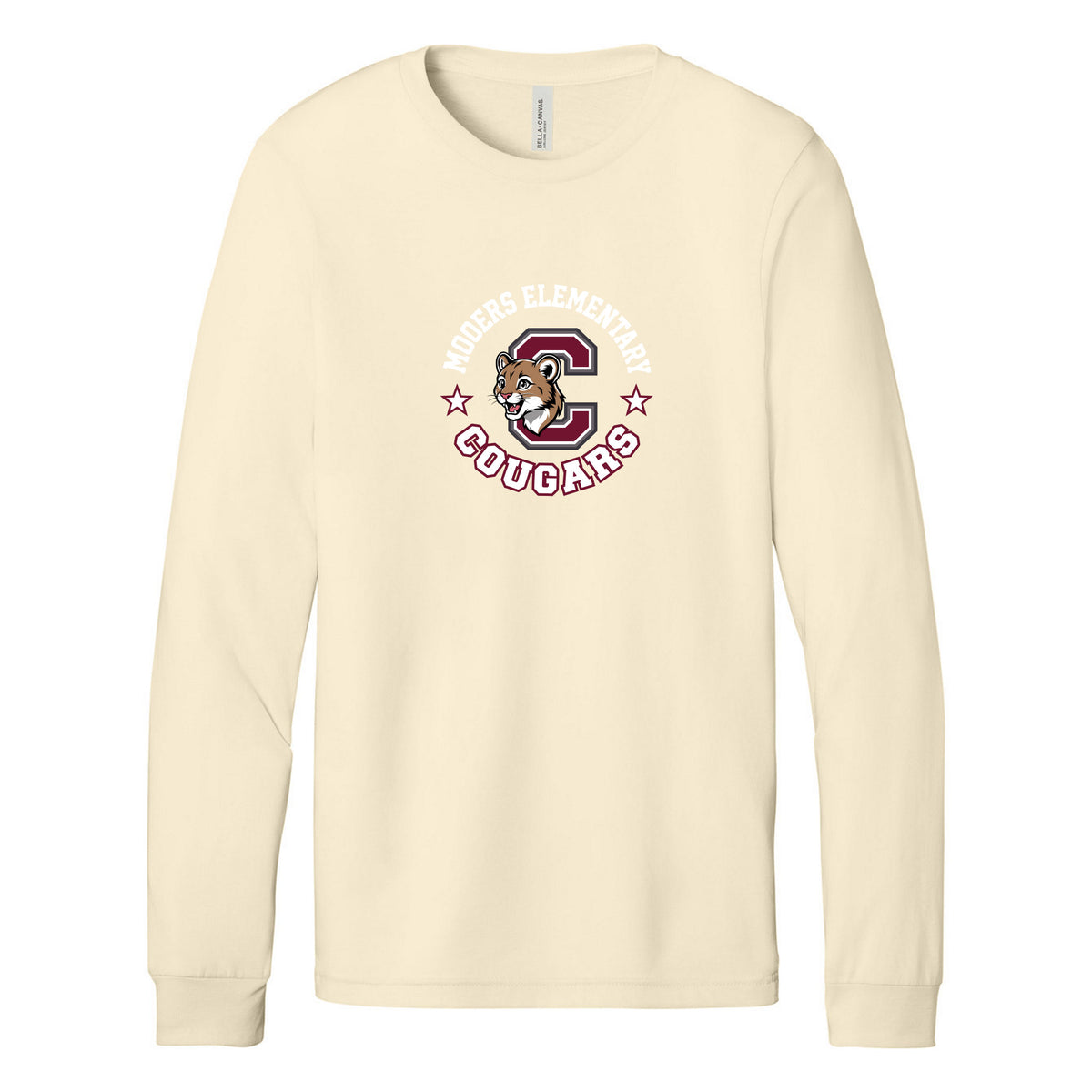 Cobras Teacher Long Sleeve Tee — Natural, Logo 1, front