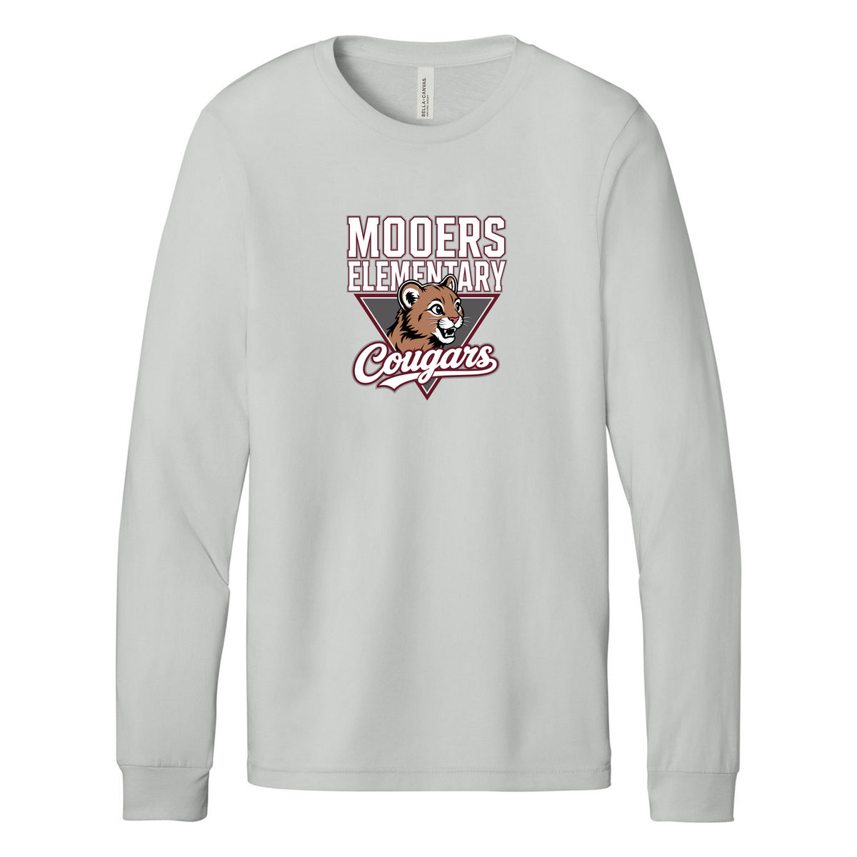 Cobras Teacher Long Sleeve Tee — Silver, Logo 2, front