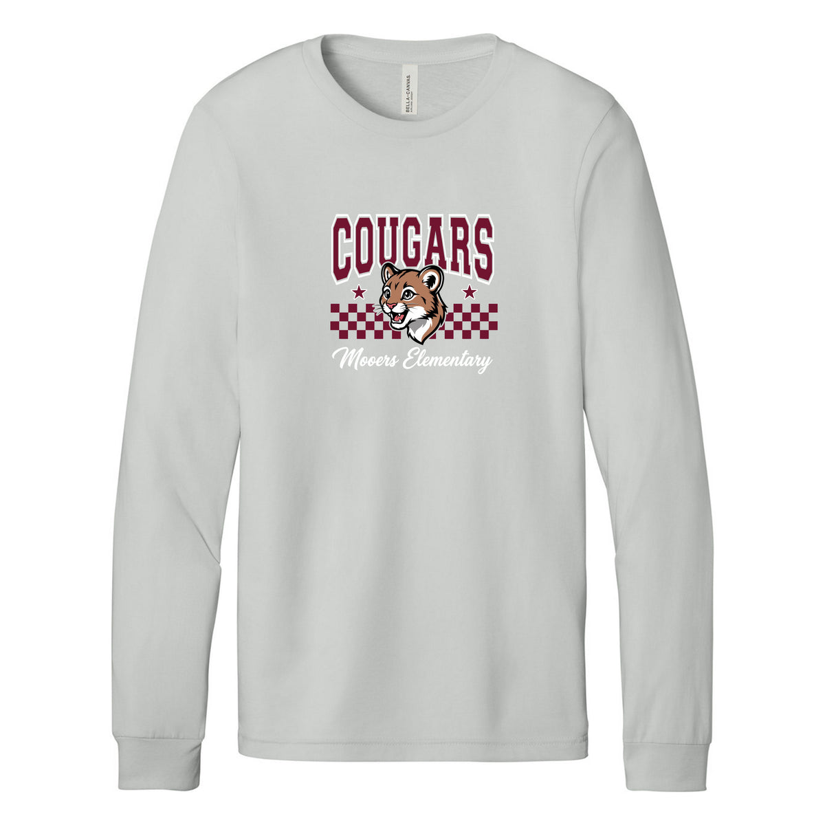 Cobras Teacher Long Sleeve Tee — Silver, Logo 5, front