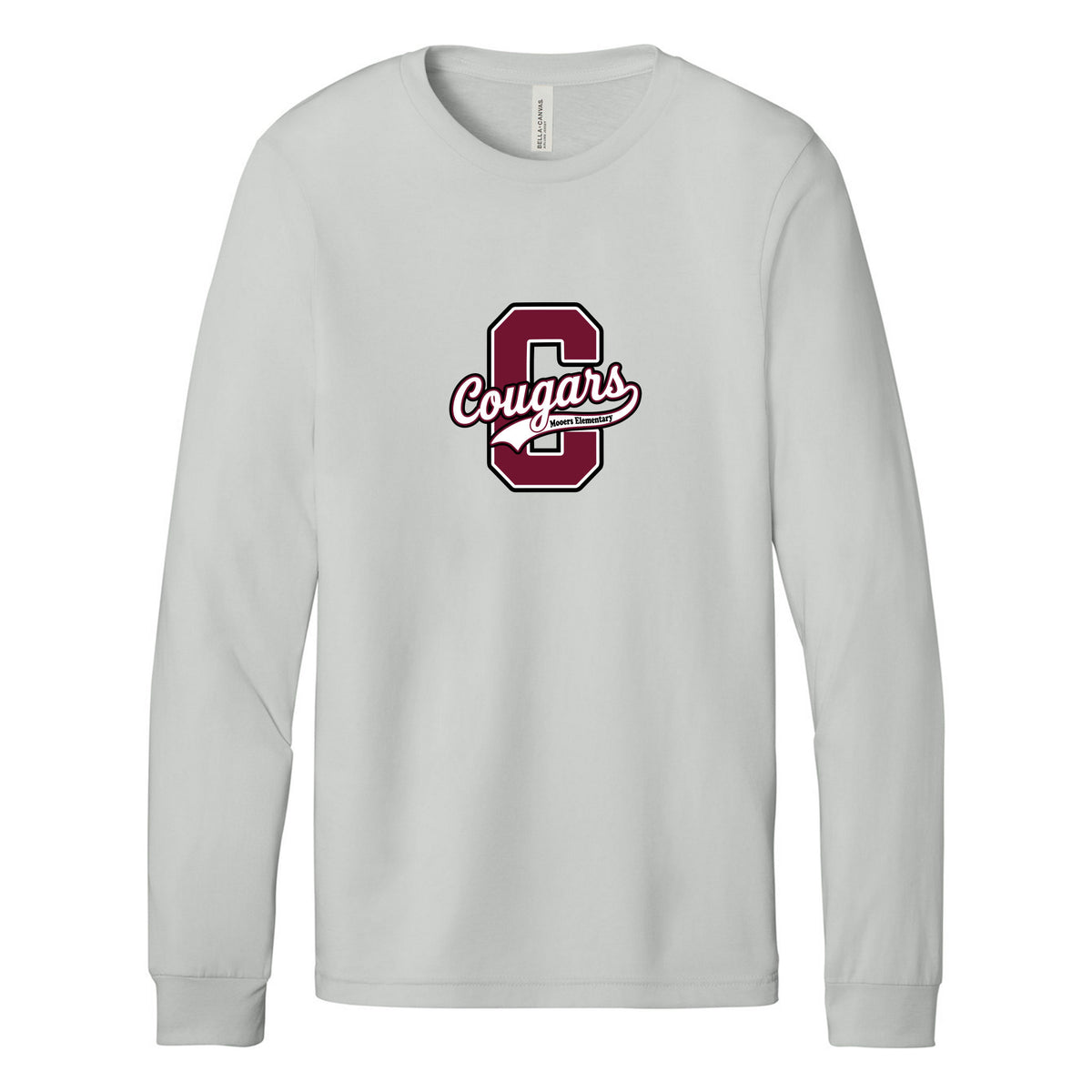 Cobras Teacher Long Sleeve Tee — Silver, Logo 4, front