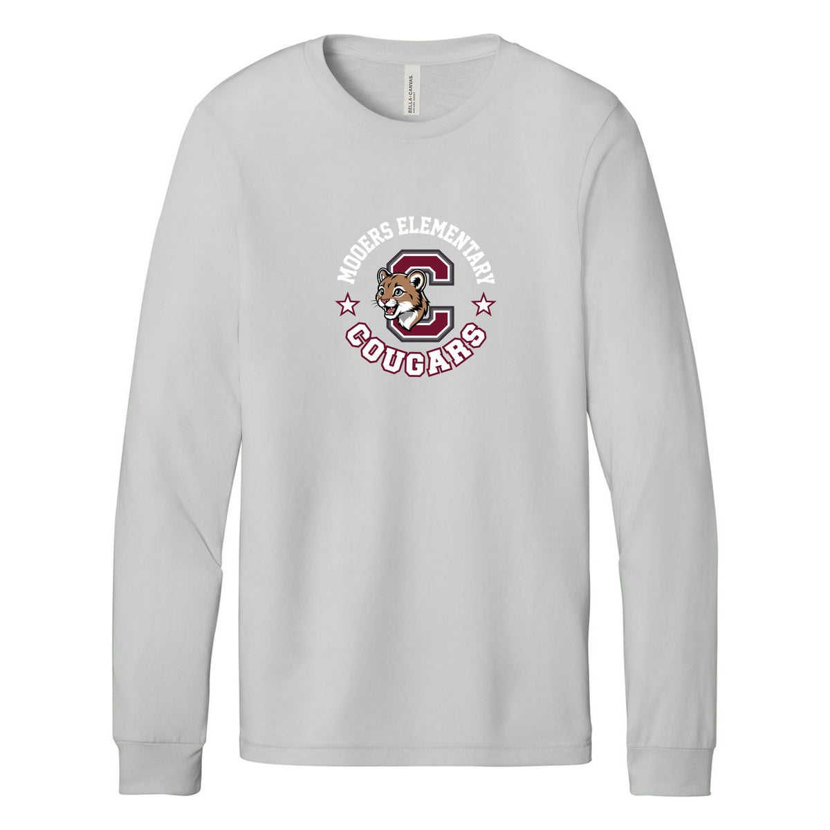 Cobras Teacher Long Sleeve Tee — Silver, Logo 1, front