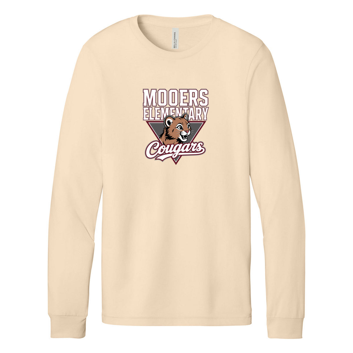 Cobras Teacher Long Sleeve Tee — Soft Cream, Logo 2, front