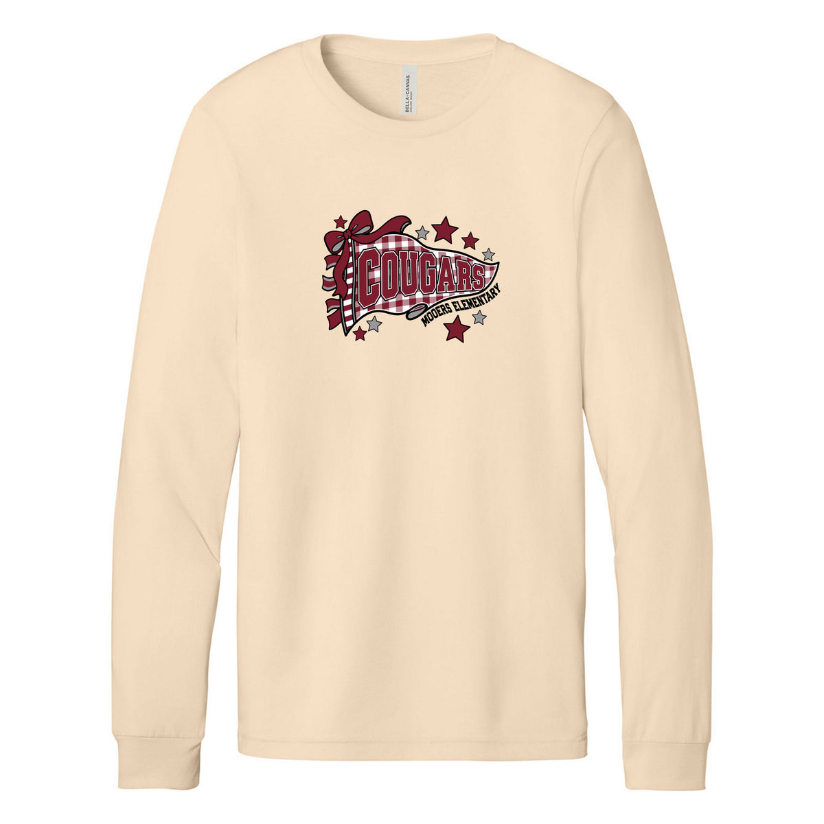 Cobras Teacher Long Sleeve Tee — Soft Cream, Logo 3, front