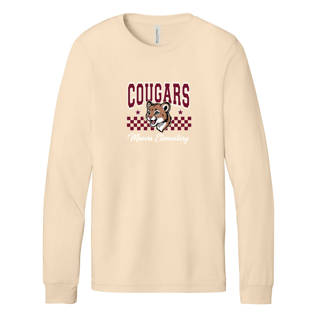 Cobras Teacher Long Sleeve Tee — Soft Cream, Logo 5, front