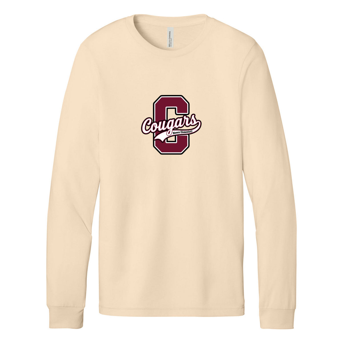 Cobras Teacher Long Sleeve Tee — Soft Cream, Logo 4, front
