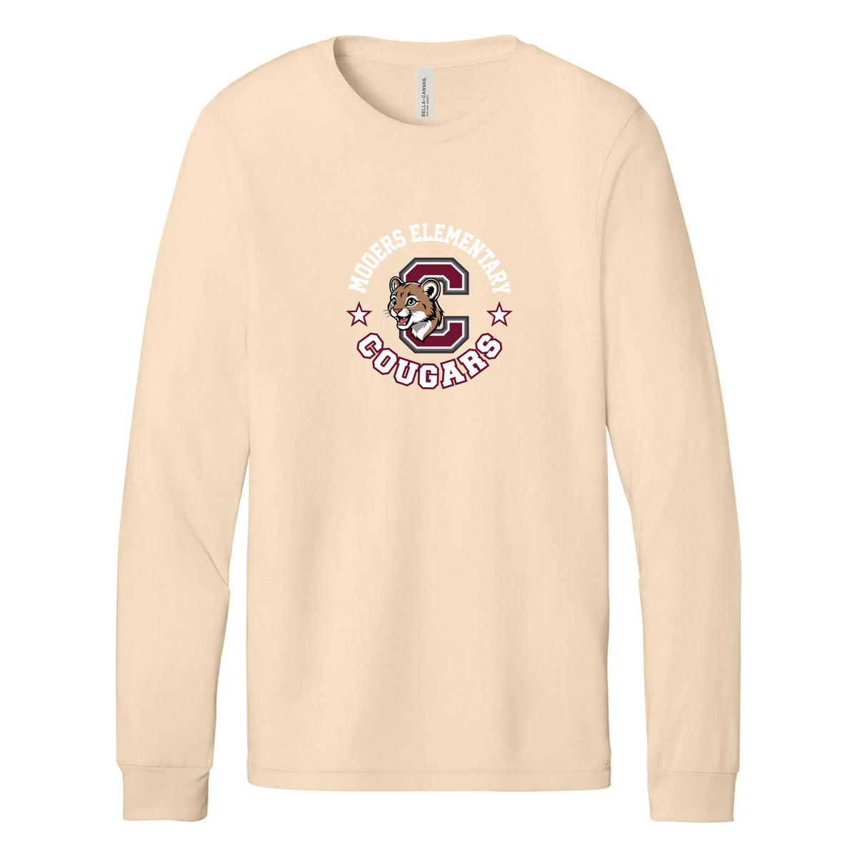 Cobras Teacher Long Sleeve Tee — Soft Cream, Logo 1, front