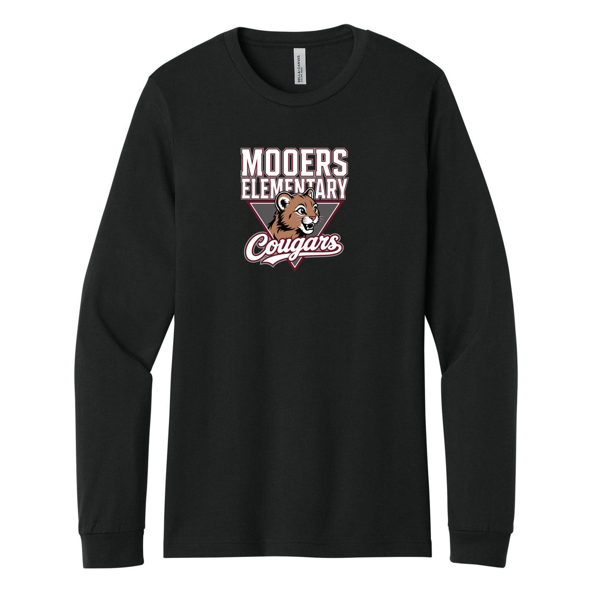 Cobras Teacher Long Sleeve Tee — Vintage Black, Logo 2, front
