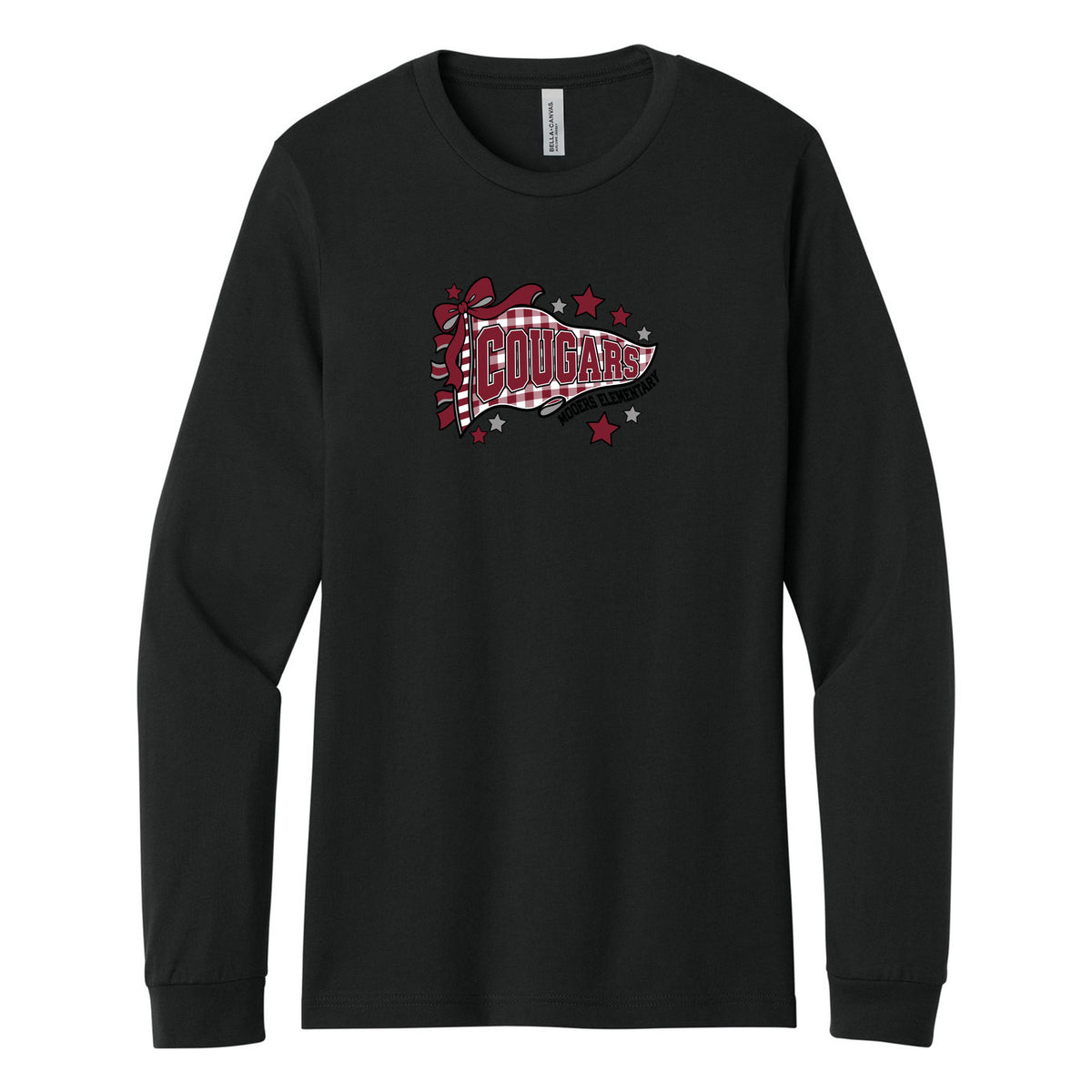 Cobras Teacher Long Sleeve Tee — Vintage Black, Logo 3, front