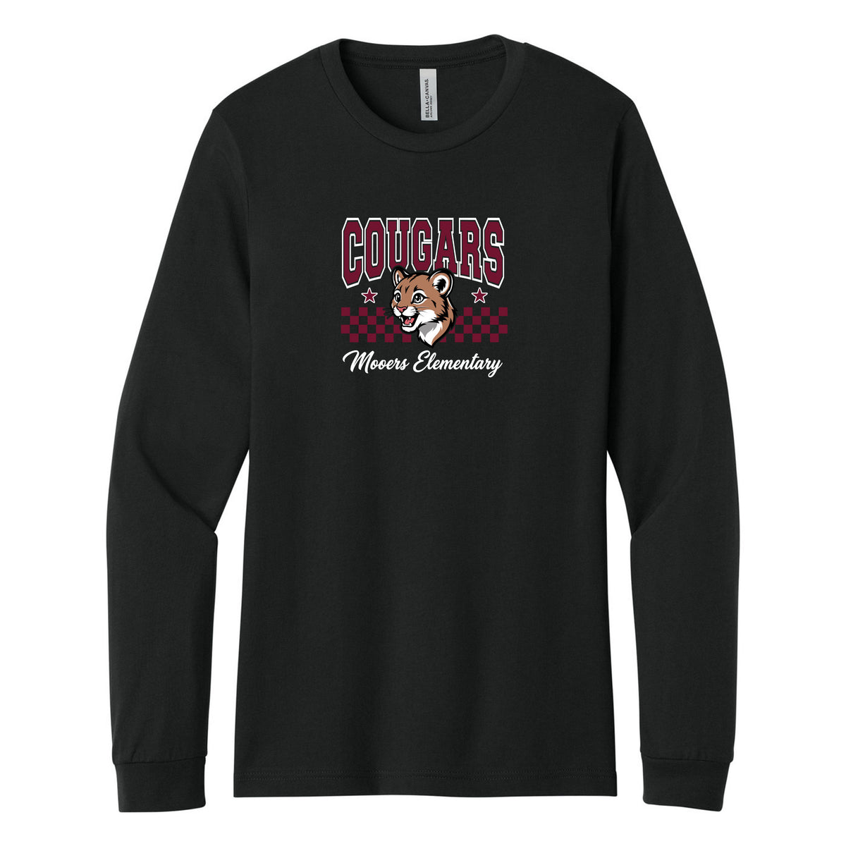 Cobras Teacher Long Sleeve Tee — Vintage Black, Logo 5, front