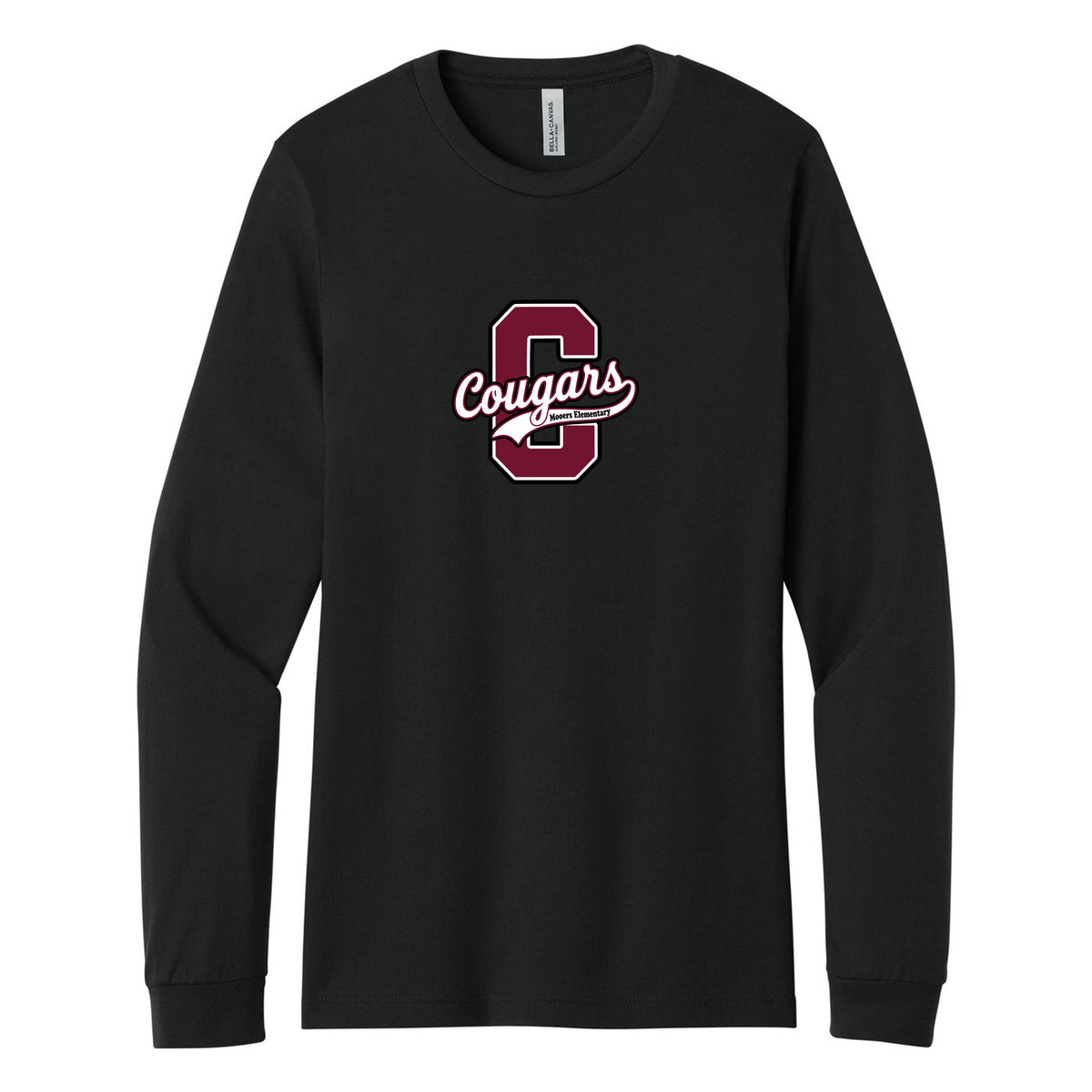 Cobras Teacher Long Sleeve Tee — Vintage Black, Logo 4, front