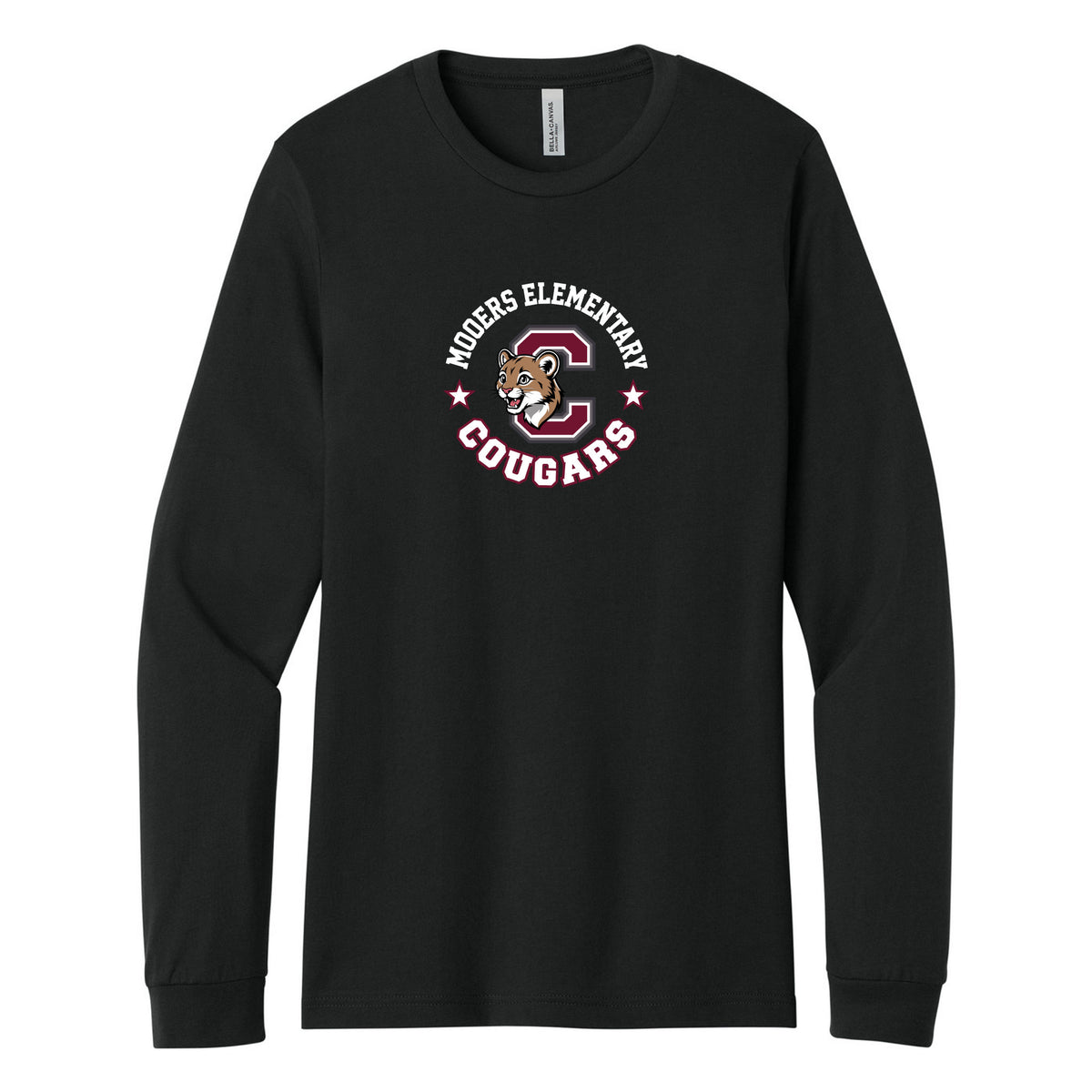 Cobras Teacher Long Sleeve Tee — Vintage Black, Logo 1, front
