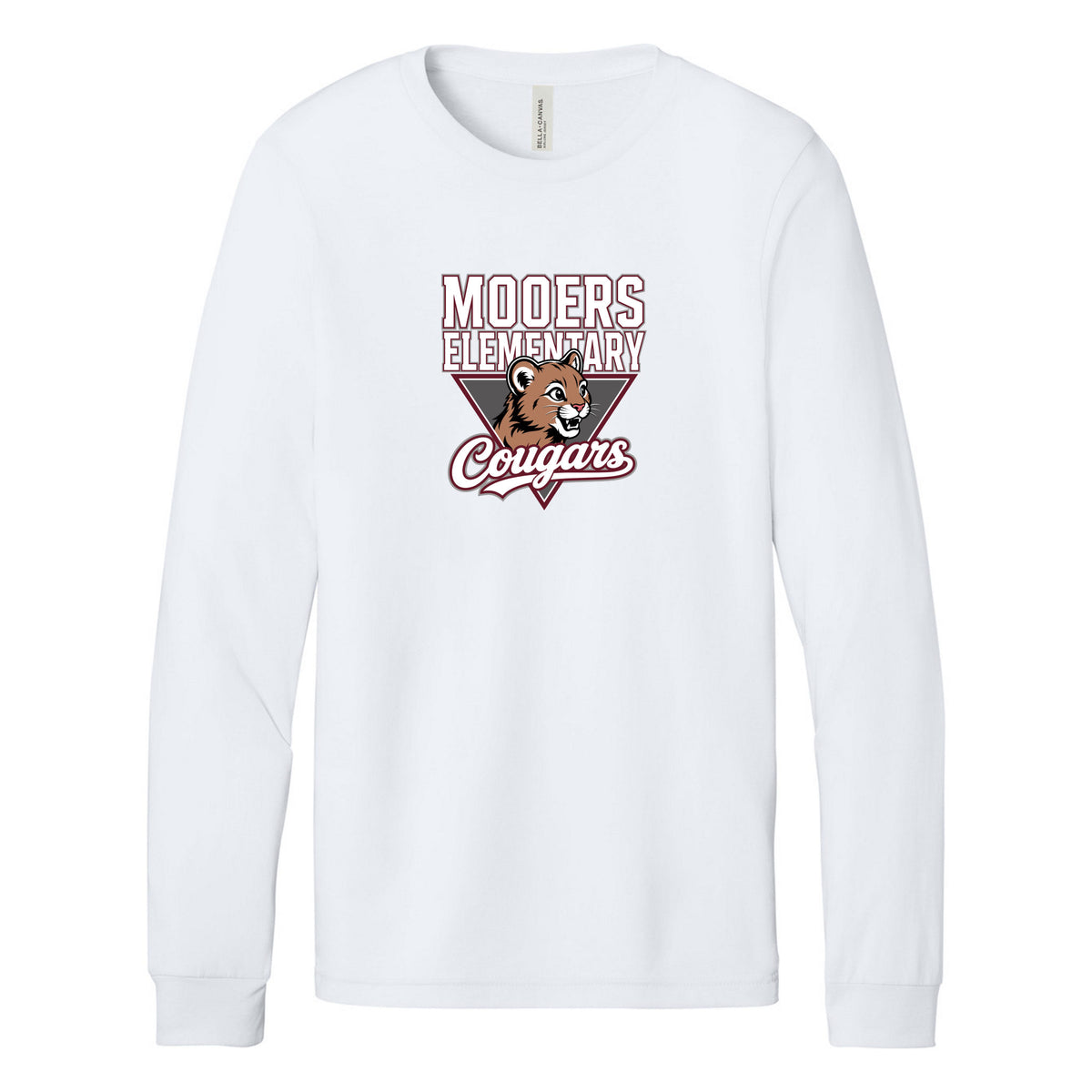 Cobras Teacher Long Sleeve Tee — White, Logo 2, front