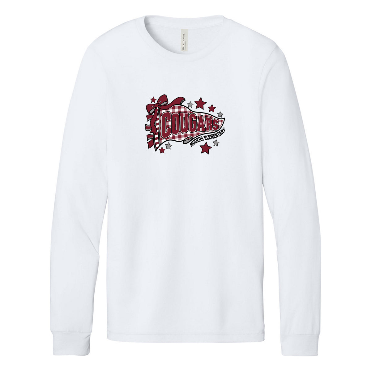 Cobras Teacher Long Sleeve Tee — White, Logo 3, front
