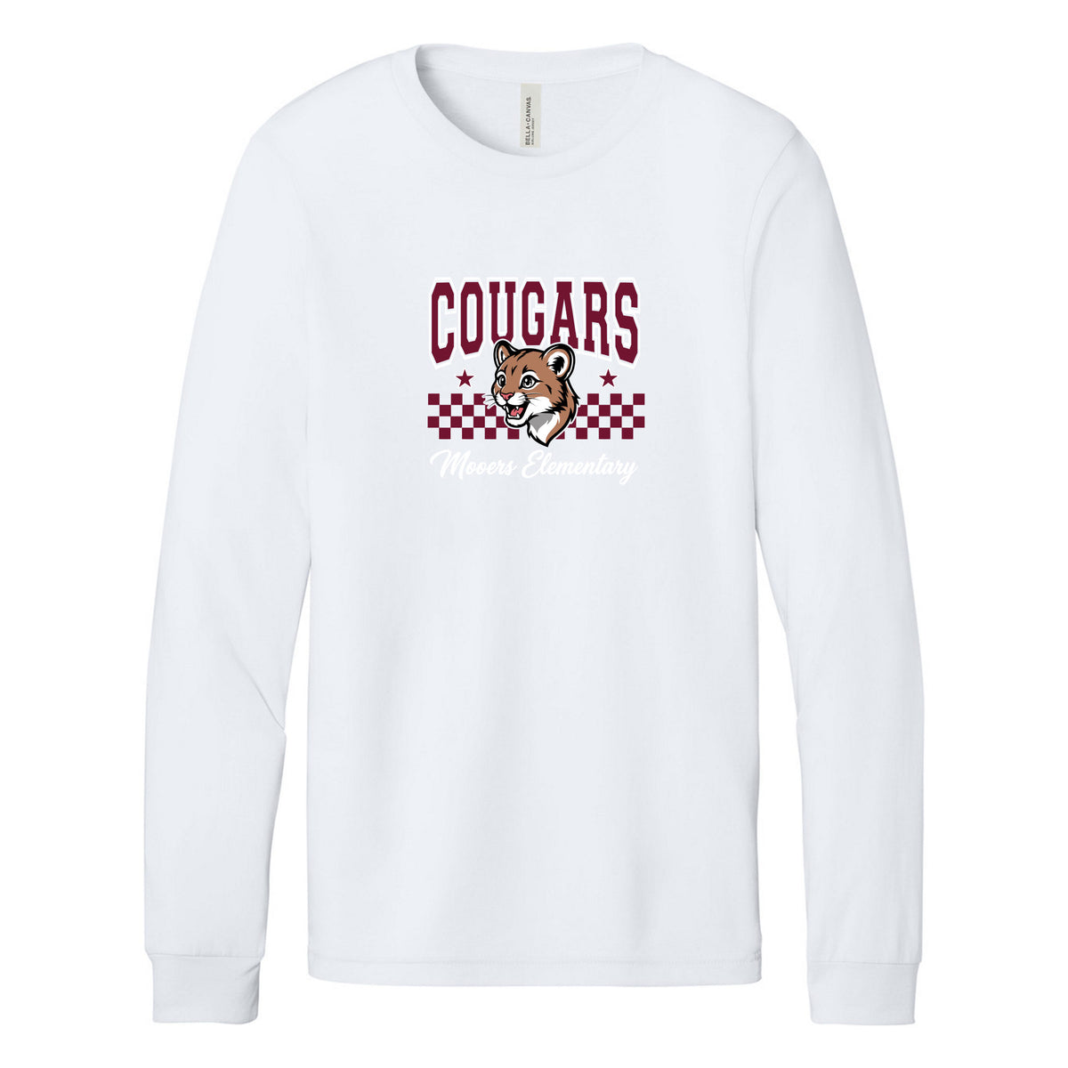 Cobras Teacher Long Sleeve Tee — White, Logo 5, front