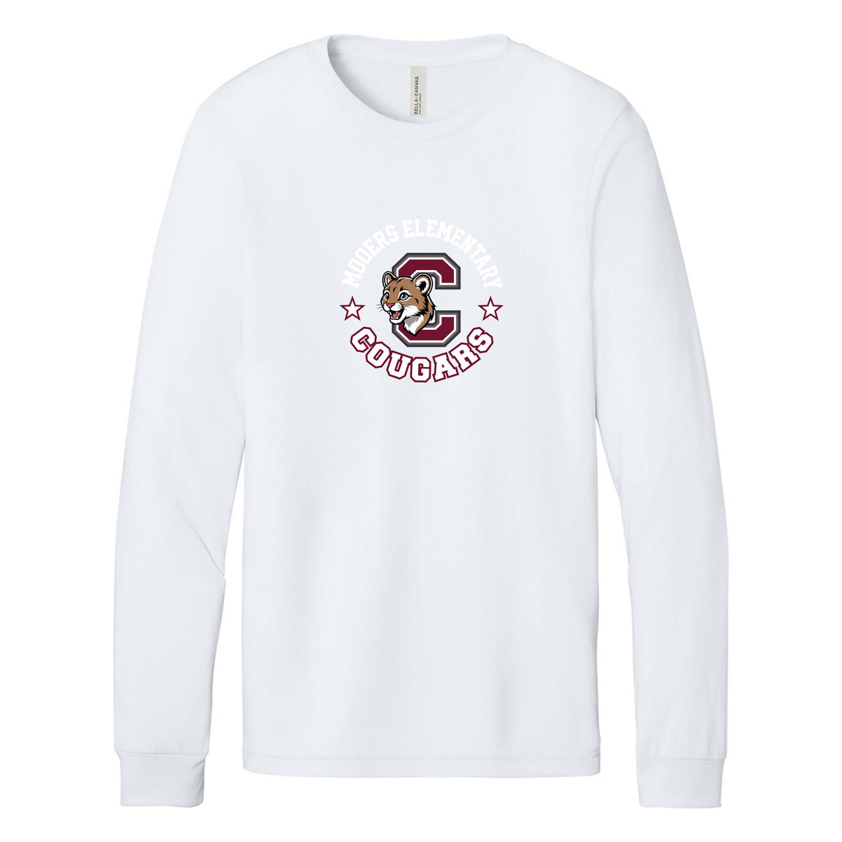 Cobras Teacher Long Sleeve Tee — White, Logo 1, front