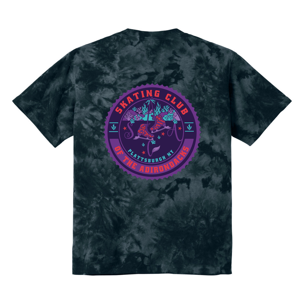 Youth Crystal Tie-Dye Tee — Black, back