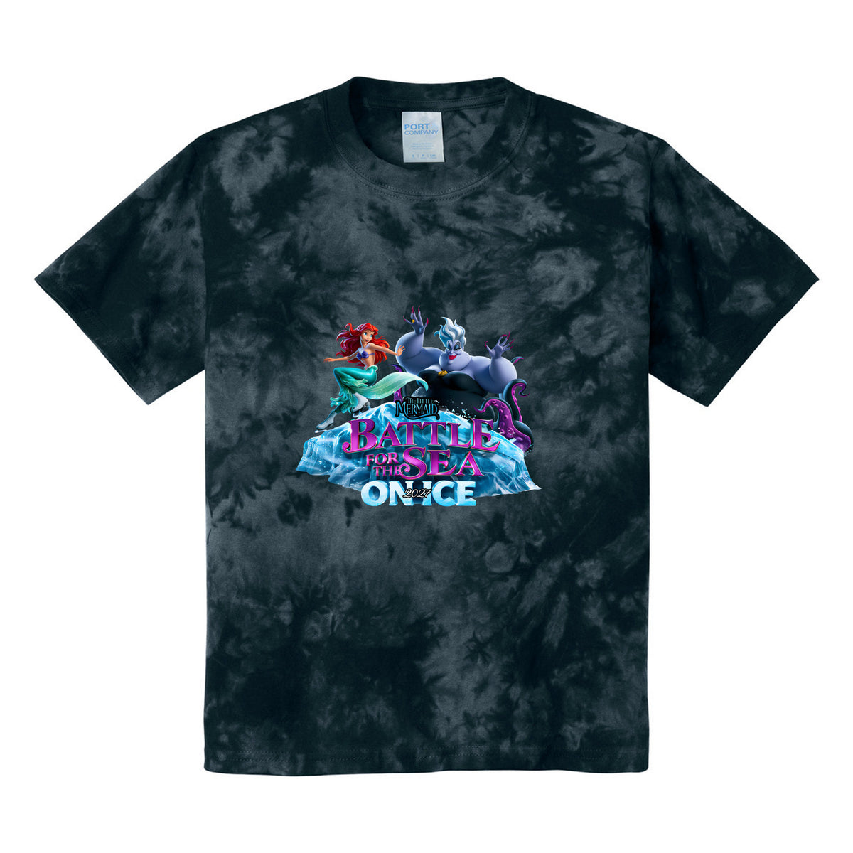 Youth Crystal Tie-Dye Tee — Black, front