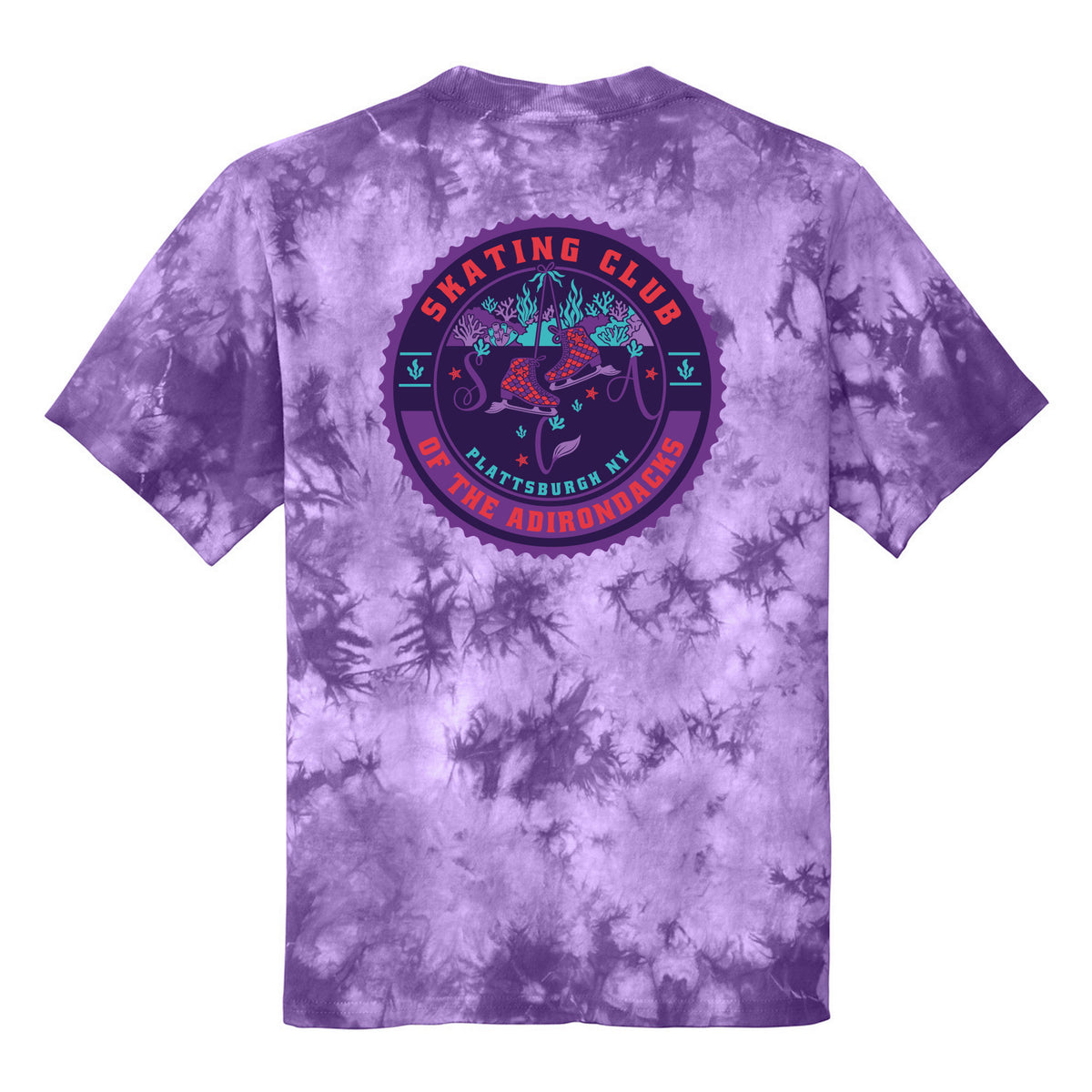 Youth Crystal Tie-Dye Tee — Purple, back