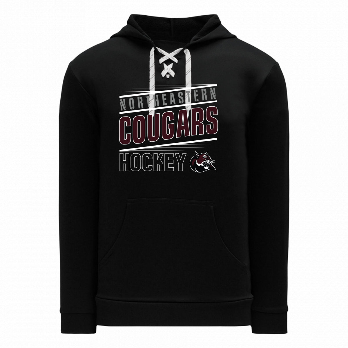 Adult and Youth Apparel Sweatshirt — BLACK, Logo 2, front