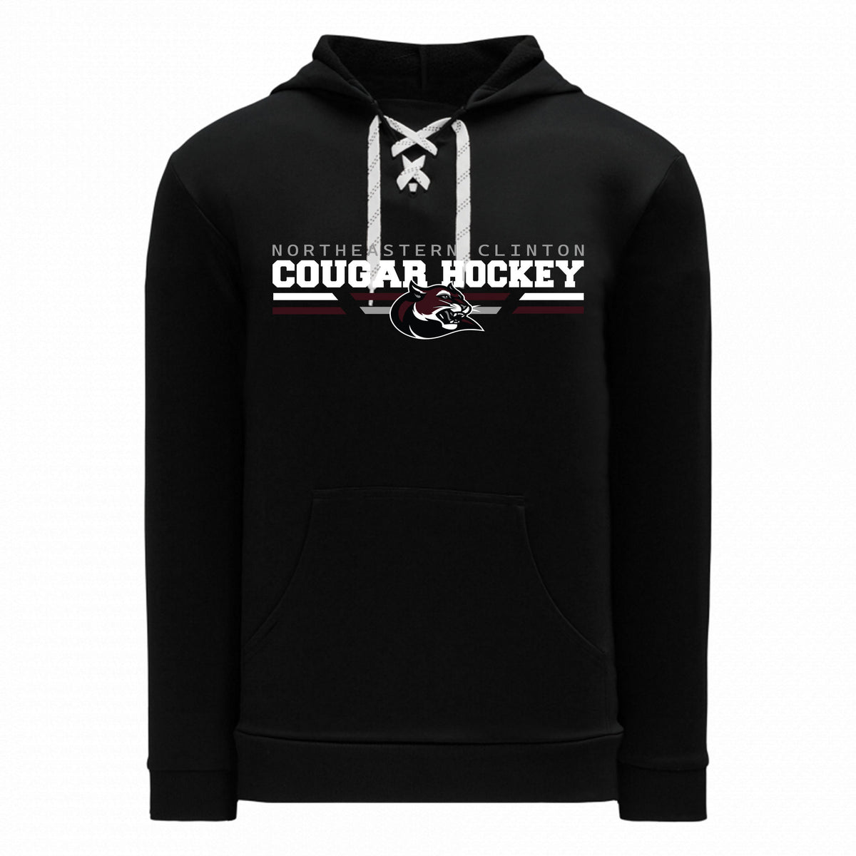 Adult and Youth Apparel Sweatshirt — BLACK, Logo 1, front