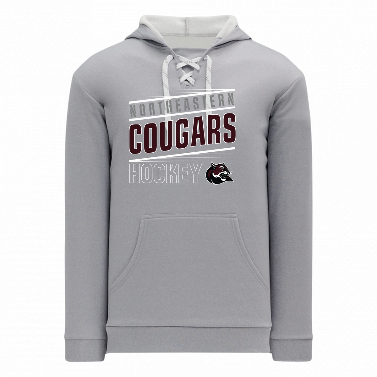 Adult and Youth Apparel Sweatshirt — HEATHER GREY, Logo 2, front