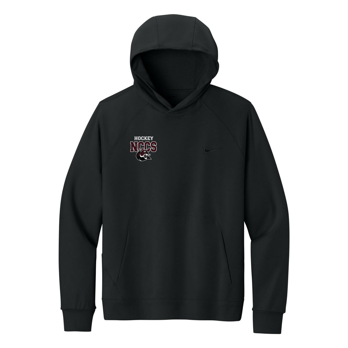 Nike Dri-Fit Primary Hoodie — Black, NCCS HOCKEY, front