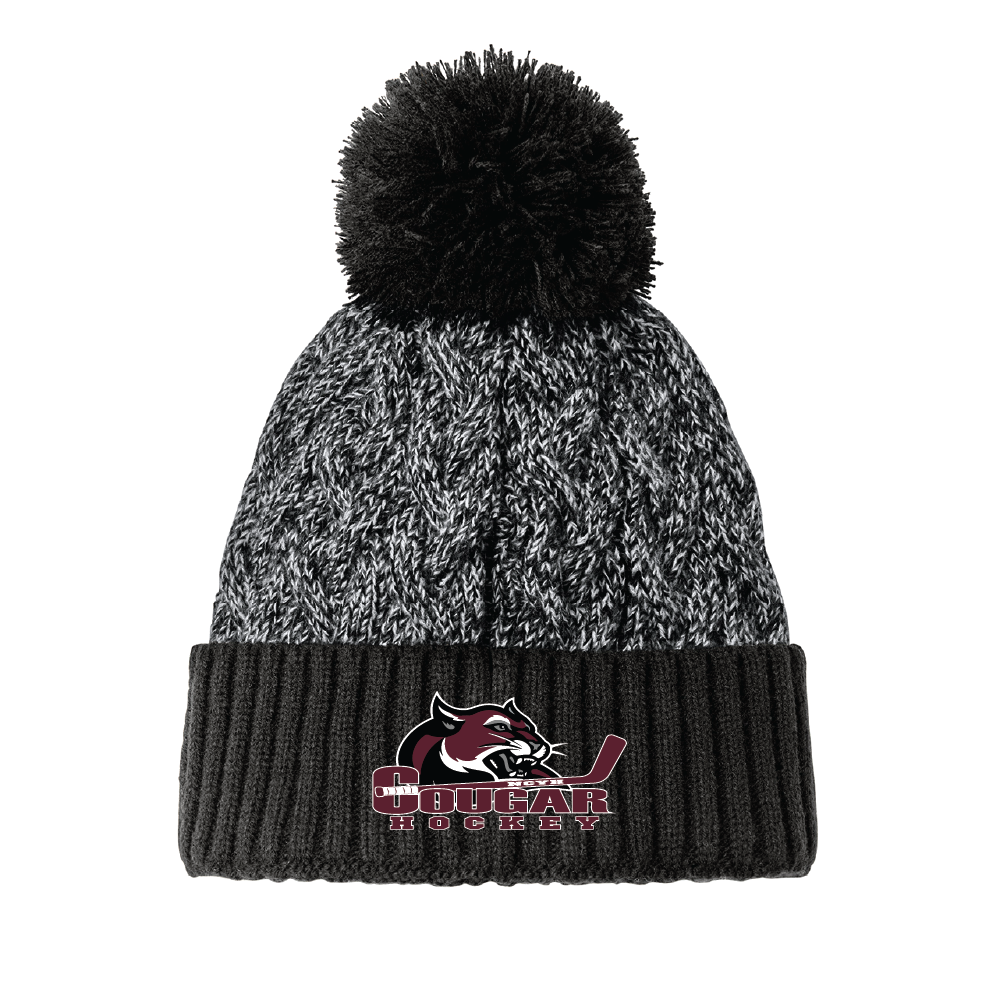 Marled Knit Pom Beanie