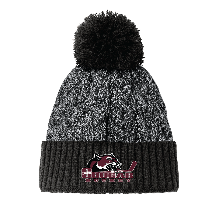 Marled Knit Pom Beanie