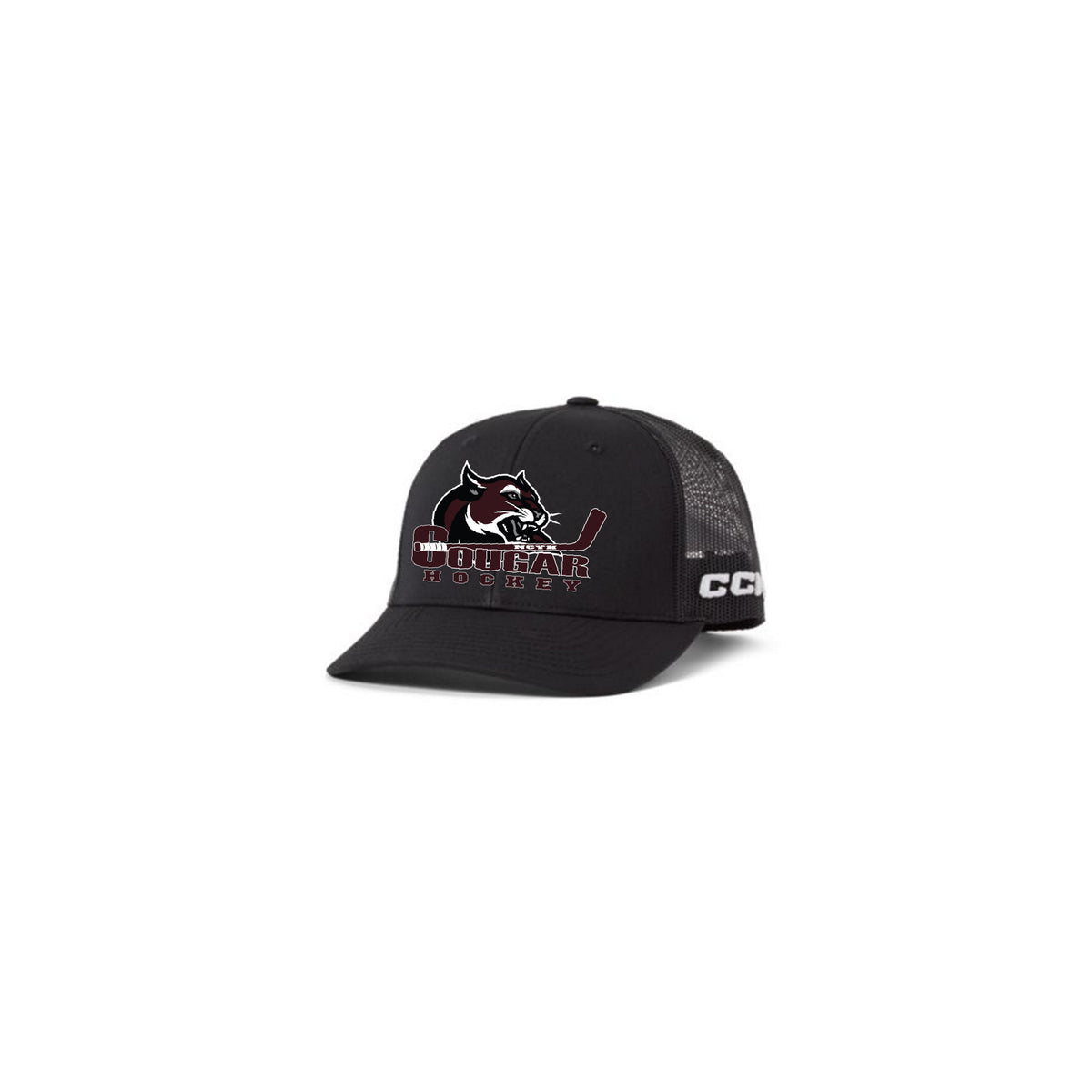 CCM S26 TEAM MESHBACK TRUCKER-BLACK — BLACK, front