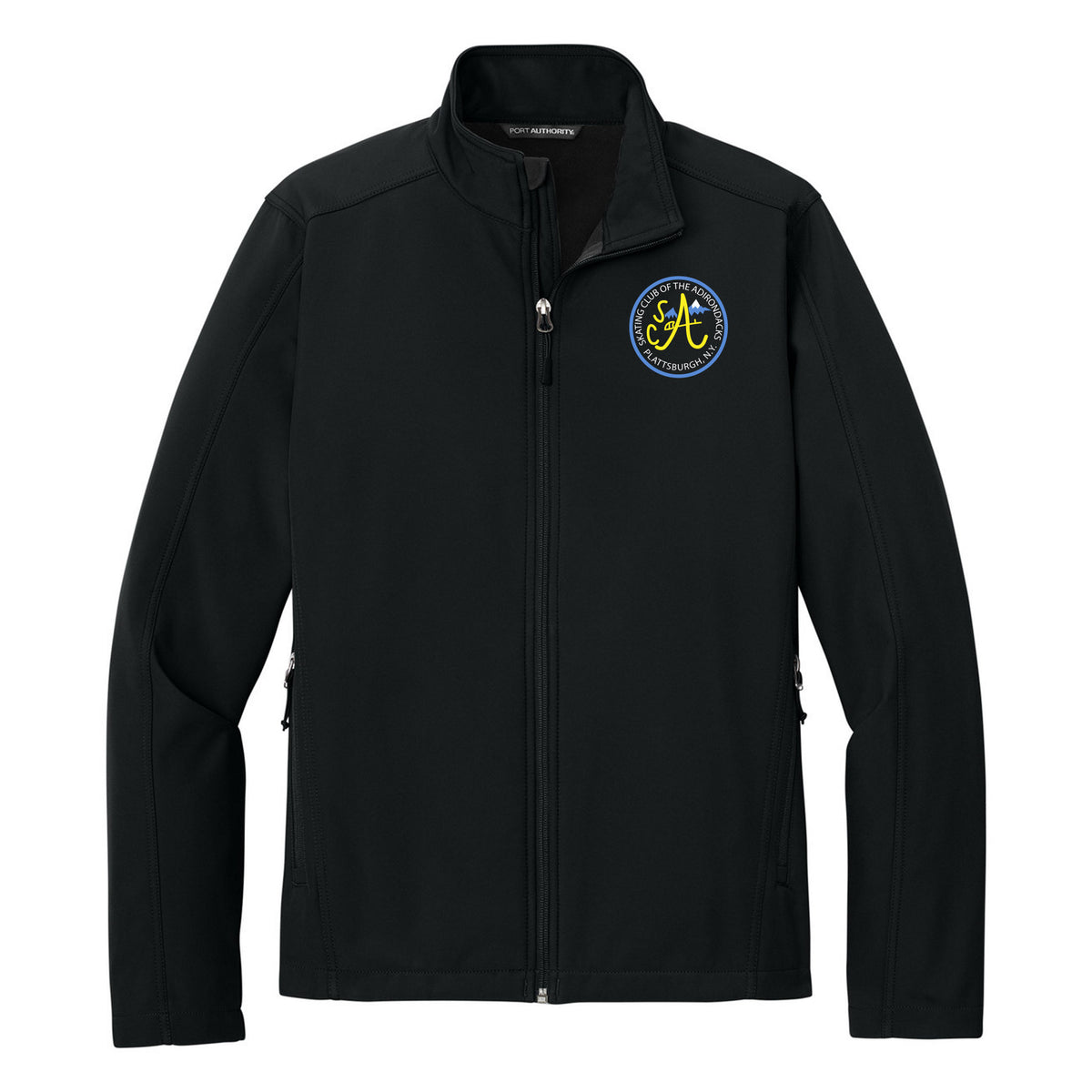 SCA Core Soft Shell Jacket — Black, Logo 2, front