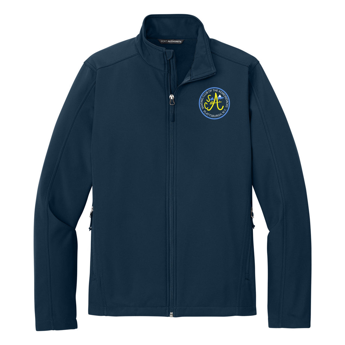SCA Core Soft Shell Jacket — Dress Blue Navy, Logo 2, front