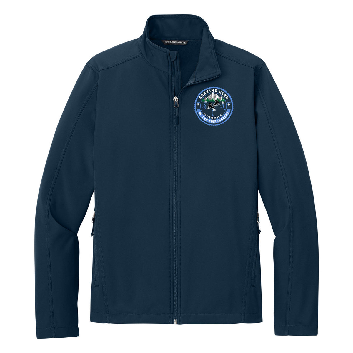 SCA Core Soft Shell Jacket — Dress Blue Navy, Logo 1, front