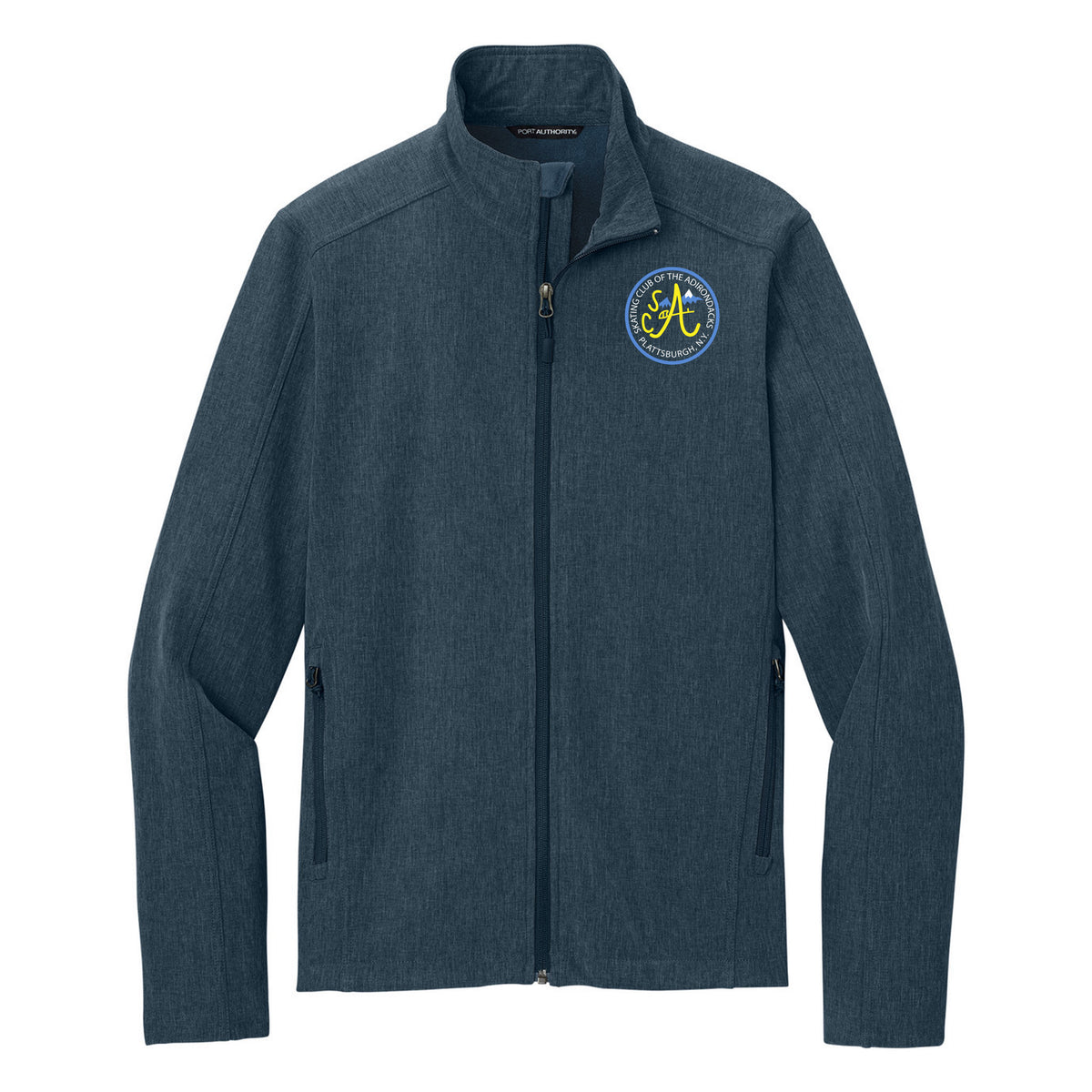 SCA Core Soft Shell Jacket — Navy Heather, Logo 2, front